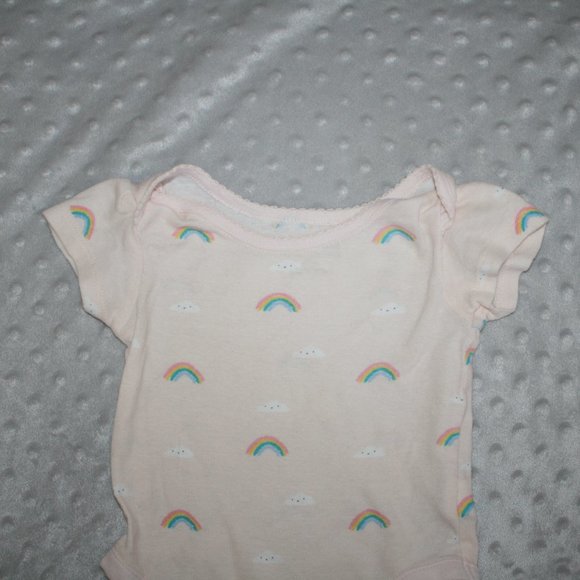 3/$20 Baby girl onesie rainbows cloud 6 months - Picture 6 of 12